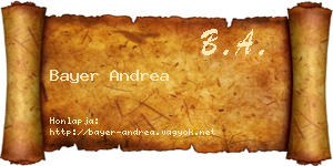 Bayer Andrea névjegykártya