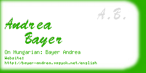 andrea bayer business card
